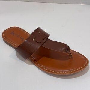 Kork-Ease Women's Brown Sandals SZ 8 Flat Slip-On